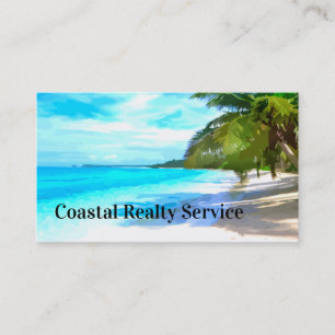 Carte De Visite Coastal Beach Real Estate Agent