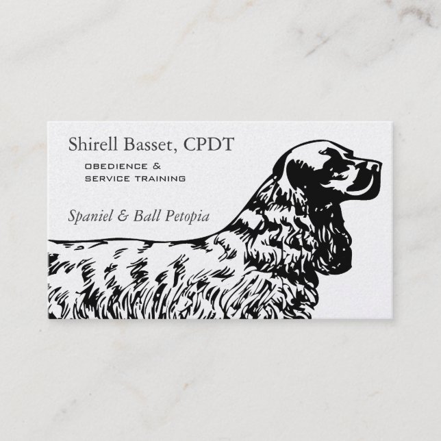 Carte De Visite Cocker Spaniel Chien Business (Devant)
