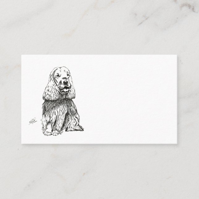 CARTE DE VISITE COCKER SPANIEL INGLÉS (Devant)