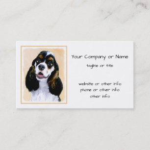 Carte De Visite Cocker Spaniel (Parti) Peinture - Art original de