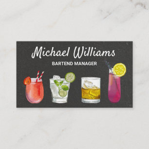 Carte De Visite Cocktail Mix Boissons Mixologie