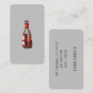Carte De Visite Cocktails / Barman / Bière Aquarelle