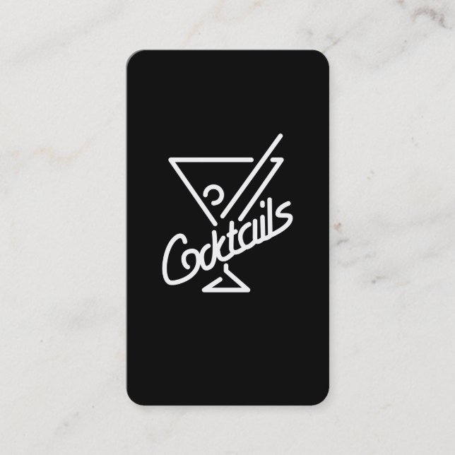 Carte De Visite Cocktails / Bartender (Devant)