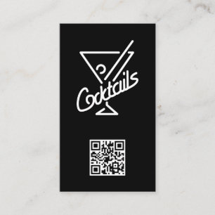 Carte De Visite Cocktails / Bartender / QR Barcode