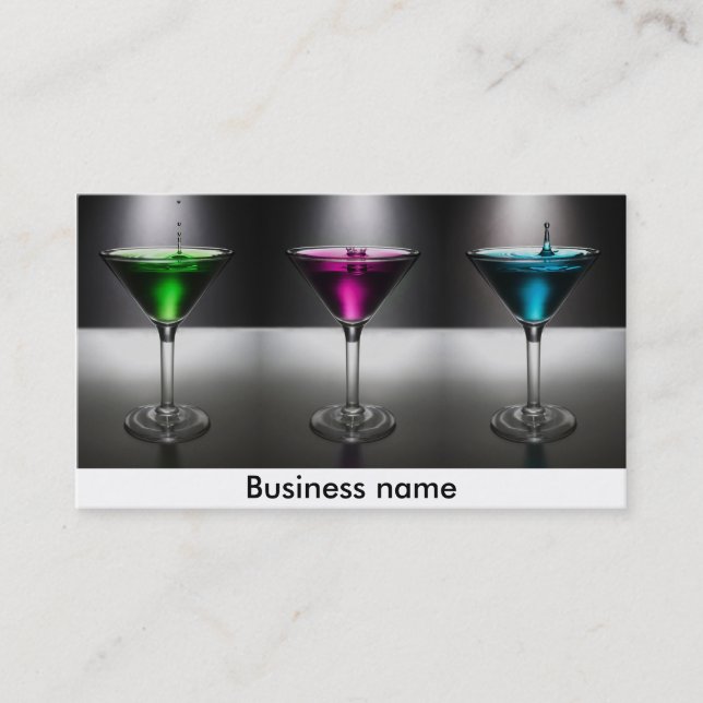 Carte De Visite Cocktails de barman (Devant)