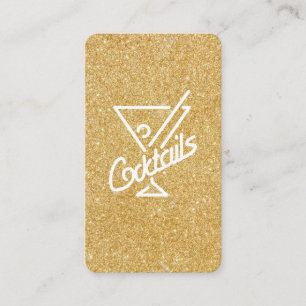 Carte De Visite Cocktails / Glamor Gold Parties scintillant