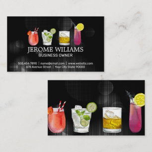 Carte De Visite Cocktails mixtes   Bartend Mixologie