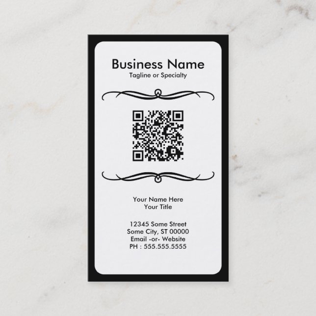 Carte De Visite code de mod QR (Devant)