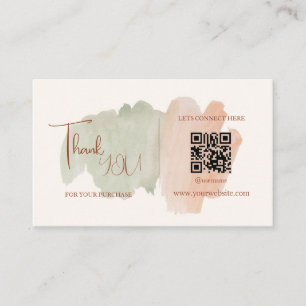 Carte De Visite Code de remise de code QR de contrevête