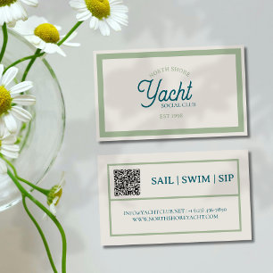 Carte De Visite Code et site Web QR de script classique
