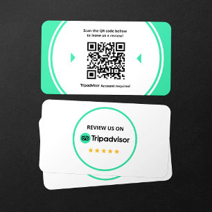 Carte De Visite Code QR 5 étoiles pour les avis Tripadvisor sur vo