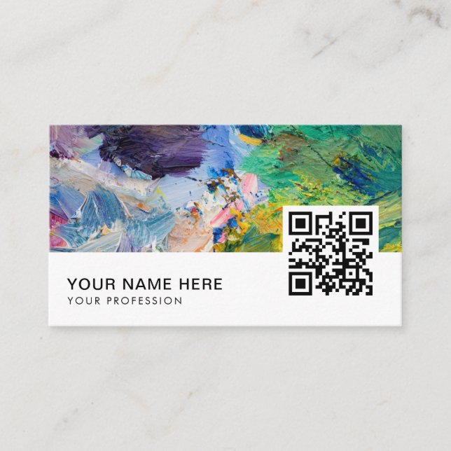 Carte De Visite code QR artiste (Devant)