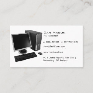 Carte De Visite Code QR avec réparation informatique professionnel