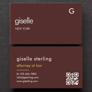 Carte De Visite Code QR Avocat Bourgogne Or