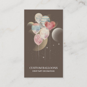 Carte De Visite Code QR ballon Zodiaque fête événement moderne mar