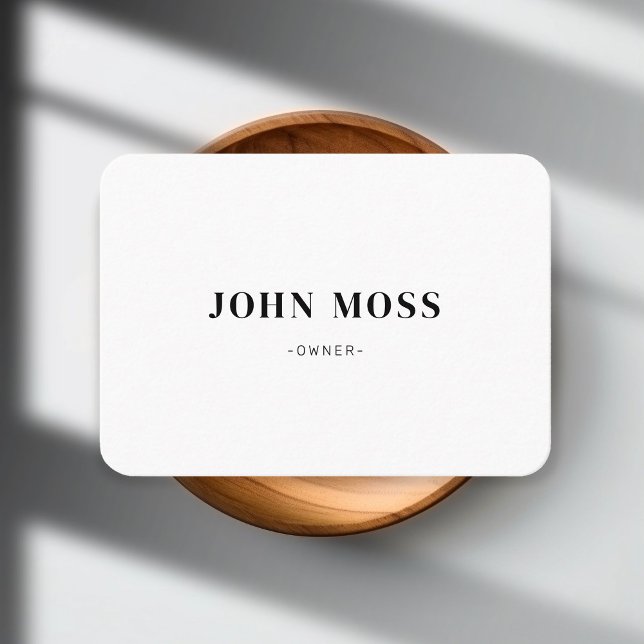 Carte De Visite Code QR blanc minimal moderne (Modern Minimal White QR Code Business Card)