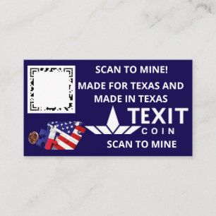 Carte De Visite Code QR bleu foncé TeXit Coin bleu foncé