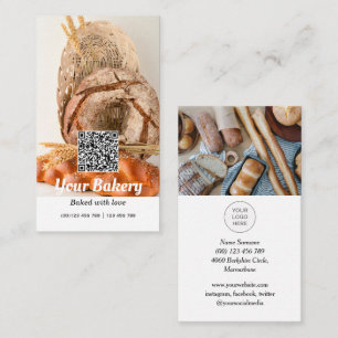 Carte De Visite Code QR Boulangerie photo moderne