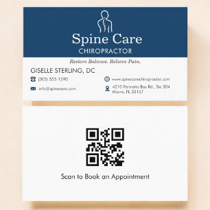 Carte De Visite Code QR Cabinet de Chiropratique