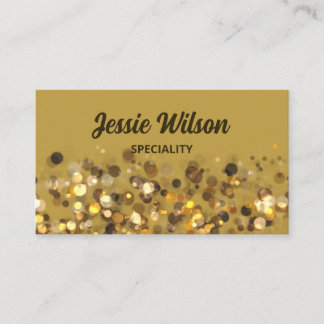 Carte De Visite Code QR chic golden lumière parties scintillant pr