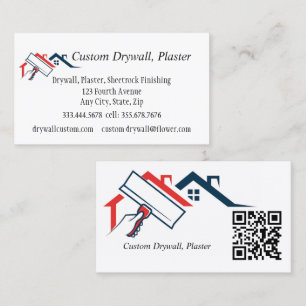 Carte De Visite Code QR Cloison sèche, Plâtre, Finition Sheetrock
