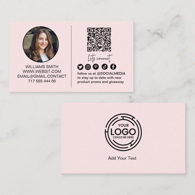 Carte De Visite Code QR Connectez-vous avec nous Logo Photo Entrep (Devant / Derrière)