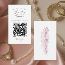 Code QR Coup de Pinceau Rose Aquarelle Laissez un
