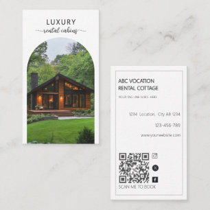 Carte De Visite Code QR d'arche moderne Location de vacances Maiso
