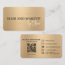 Code QR d'artiste capillaire et de maquillage en o