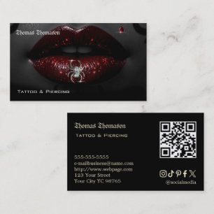 Carte De Visite Code QR d'artiste de tatouage