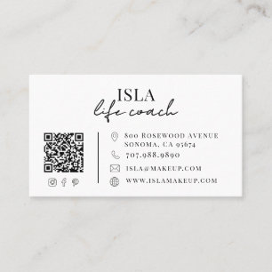 Carte De Visite Code QR de coach de vie moderne