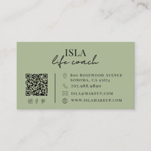 Carte De Visite Code QR de coach de vie moderne