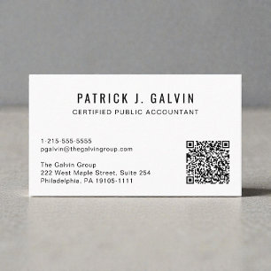 Carte De Visite Code QR de comptable CPA