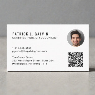 Carte De Visite Code QR de comptable CPA Photo
