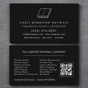 Carte De Visite Code QR de finition de cloison sèche Sheetrock