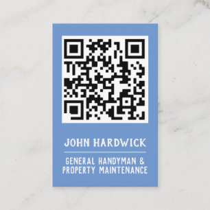 Carte De Visite Code QR de Handyman et d'entretien des propriétés