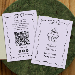 Carte De Visite Code QR de la Boutique de Gâteaux de la Boulangeri