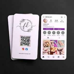 Carte De Visite Code QR de la grille de photos du profil Instagram