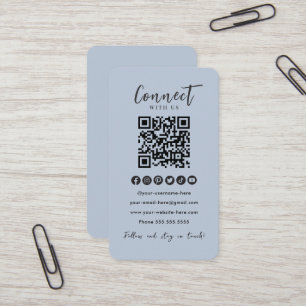 Carte De Visite Code QR De La Marine Moderne Connectez-Vous Aux Mé
