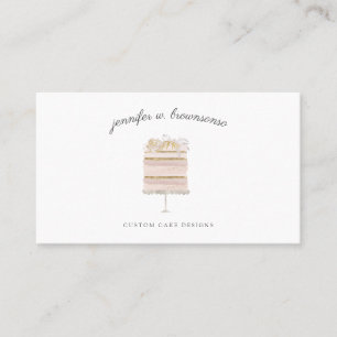 Carte De Visite Code QR de la pâtisserie florale Pink Cake