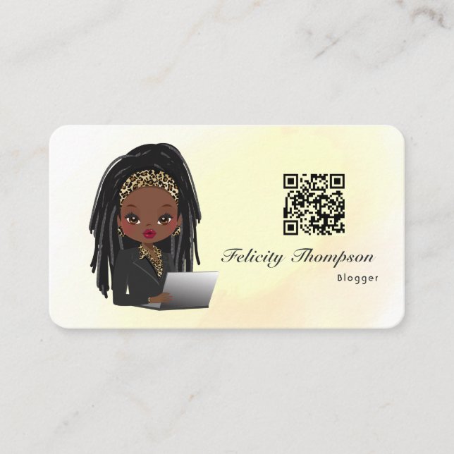 Carte De Visite Code QR de la patronne (Devant)
