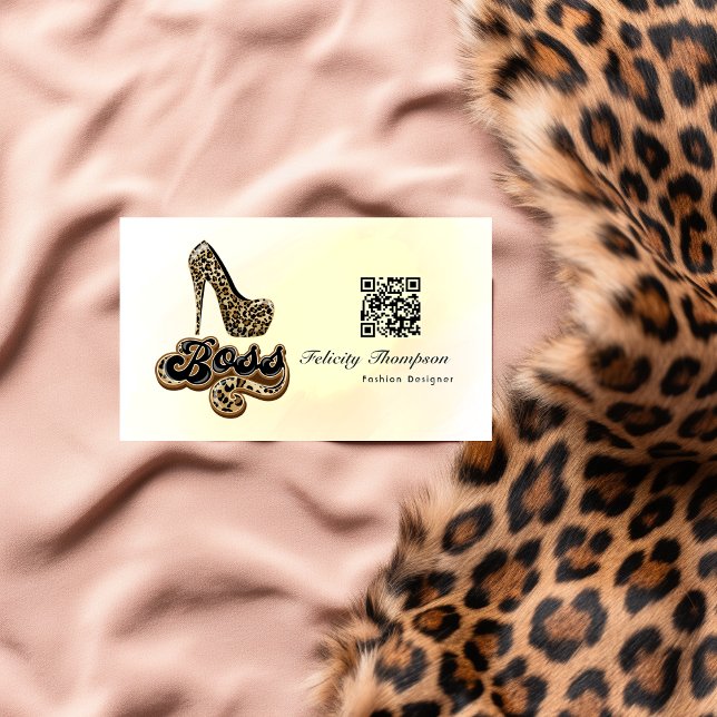 Carte De Visite Code QR de la patronne (Créateur téléchargé)
