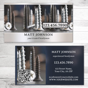 Carte De Visite Code QR de l'artisan professionnel moderne