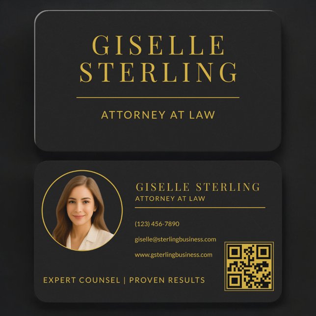 Carte De Visite Code QR de l'avocat professionnel (Créateur téléchargé)
