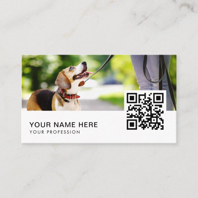Carte De Visite code QR de l'éleveur de chiens (Devant)
