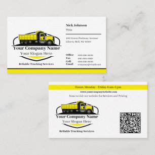 Carte De Visite Code QR de l'entreprise de transport professionnel