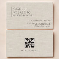 Code QR de lin naturel de luxe