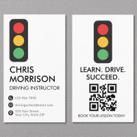 Code QR de l'instructeur de conduite moderne