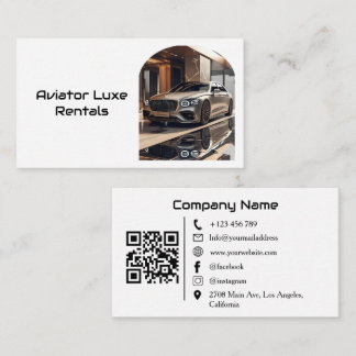 Carte De Visite Code QR de location et vente de voitures Premium A