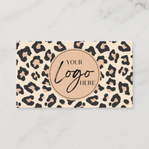 Carte De Visite Code QR de logo d'entreprise personnalisé guépard